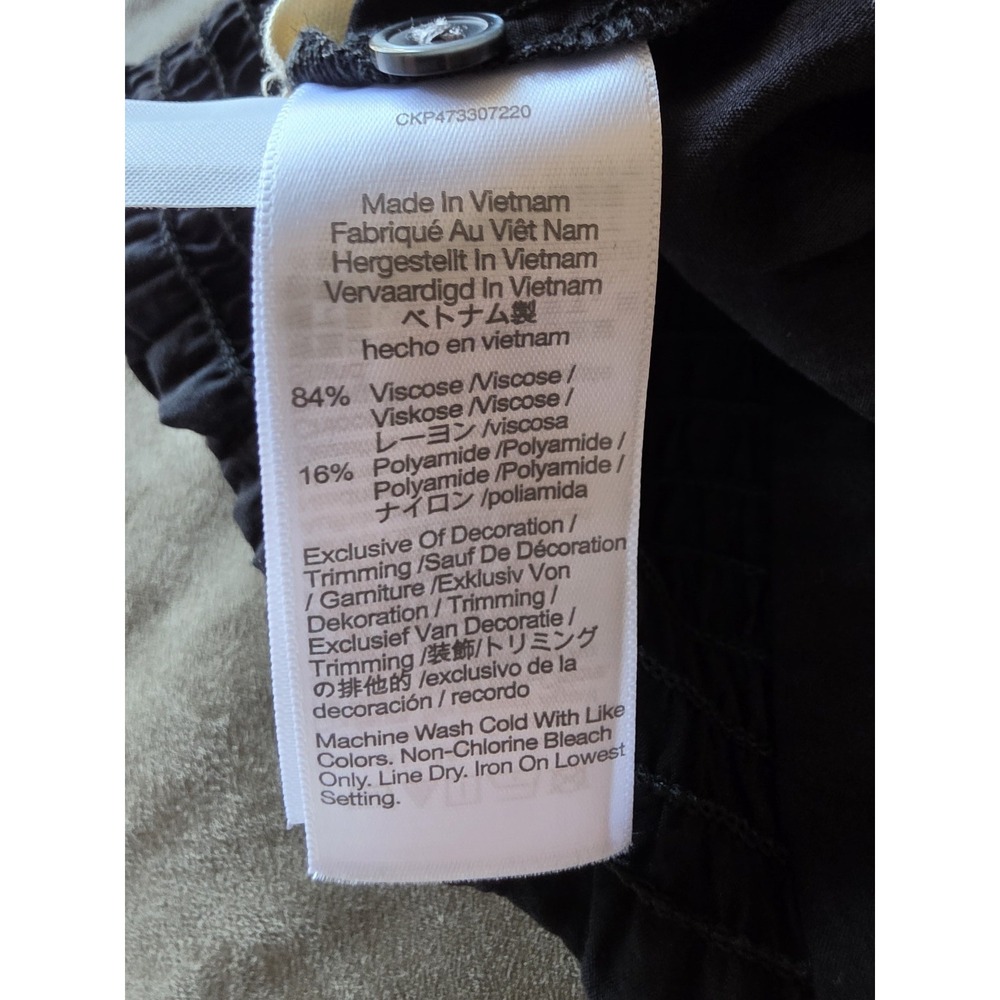 Madewell Blouse XXS Black Solid Collared Short Sleeve Top Shirt Women Classic - Picture 4 of 5